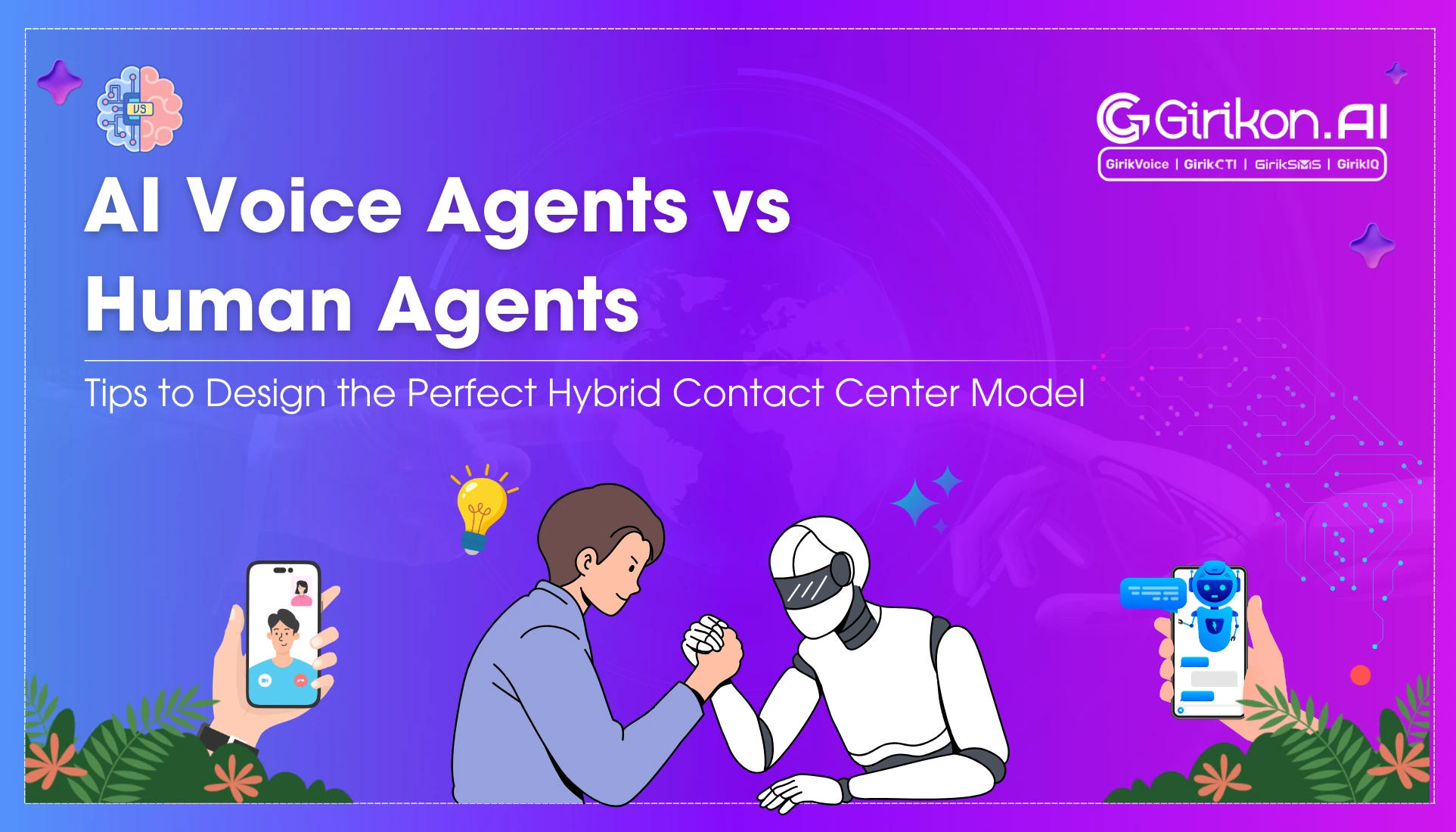 AI Voice Agents vs Human Agents: Tips to Optimize Hybrid Contact Center Model Design